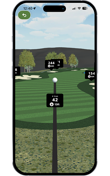 Golf GPS data on phone and watch