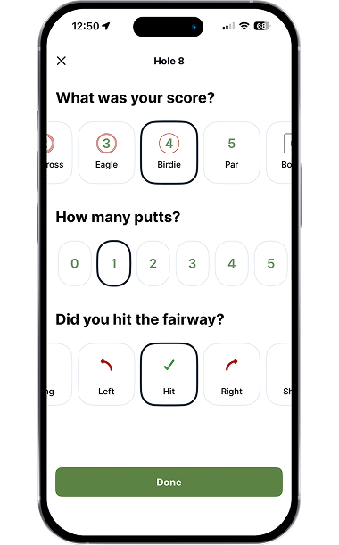Scorecard and course information
